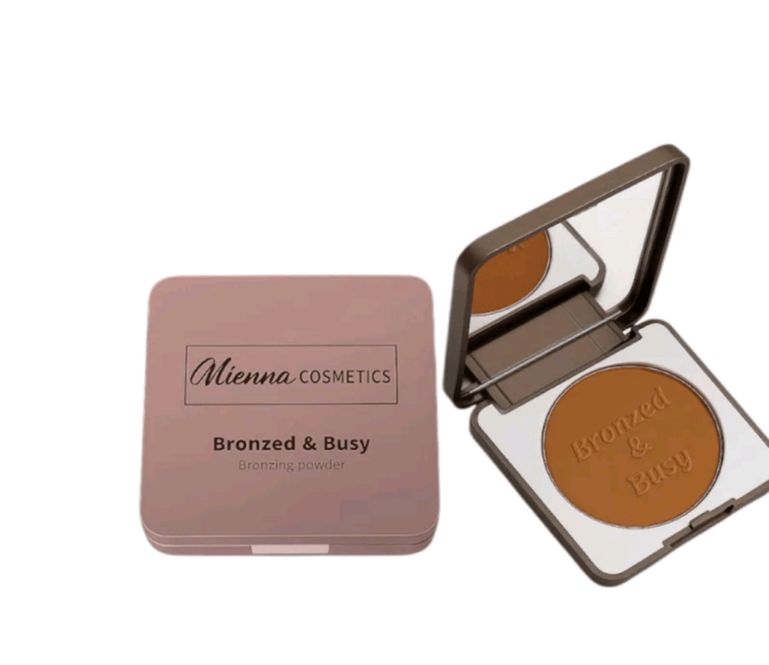 BUNDLE - Mienna Bronzer Bundle - Compact Bronzer Powder & Sculpting Brush - Mienna cosmetics Ltd