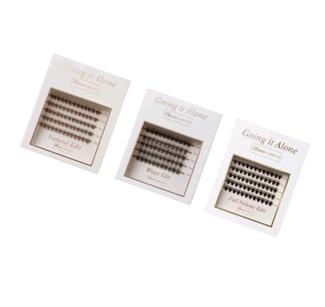 Mienna - Going it Alone Cluster Lash Bundle Eyelashes Makeup Pack Cosmetic - Mienna cosmetics Ltd