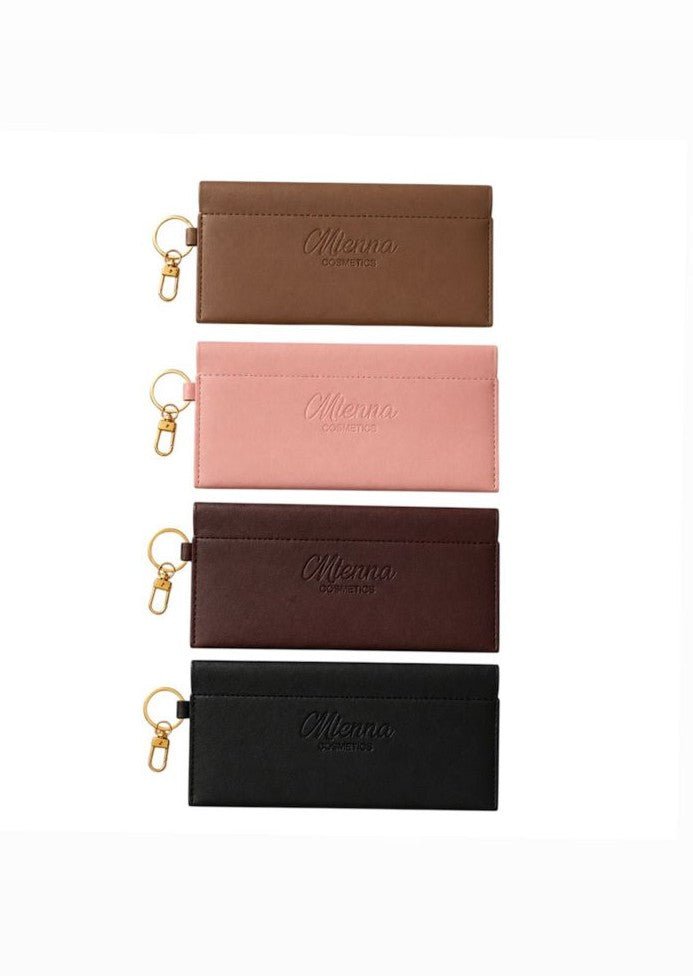 image Mienna Icon Pouch - Smooth Faux Leather Storage for Makeup & Skincare - Chic & Functional Everyday Essential with Gold Clasp Detail - Mienna cosmetics Ltd