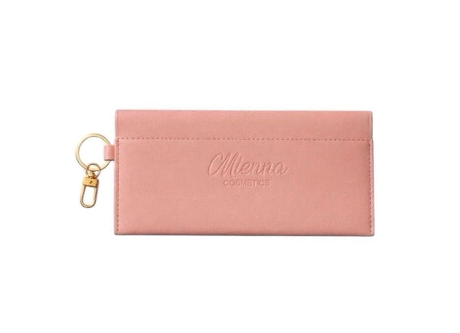 Mienna Icon Pouch - Smooth Faux Leather Storage for Makeup & Skincare - Chic & Functional Everyday Essential with Gold Clasp Detail - Mienna cosmetics Ltd